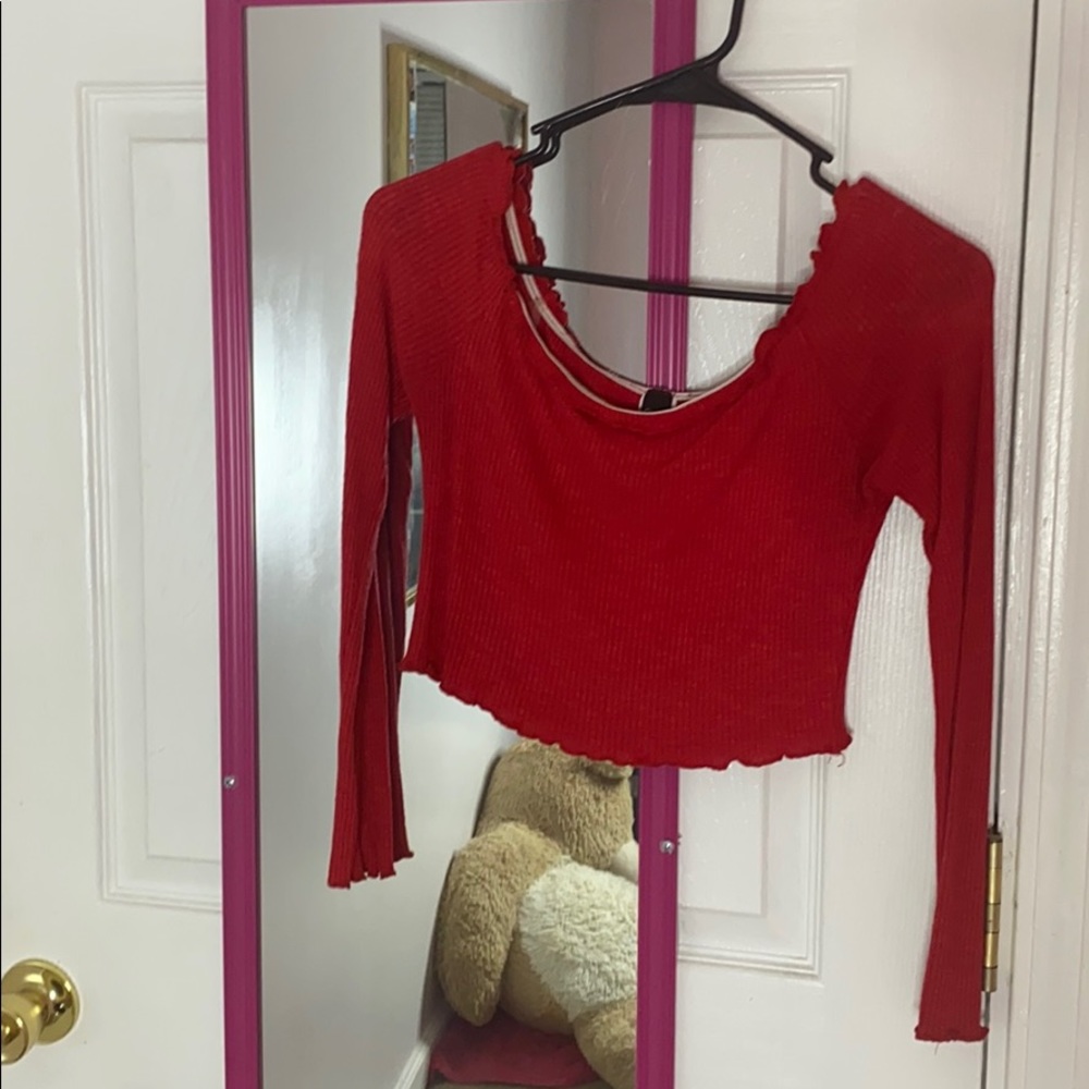 off the shoulder crop top